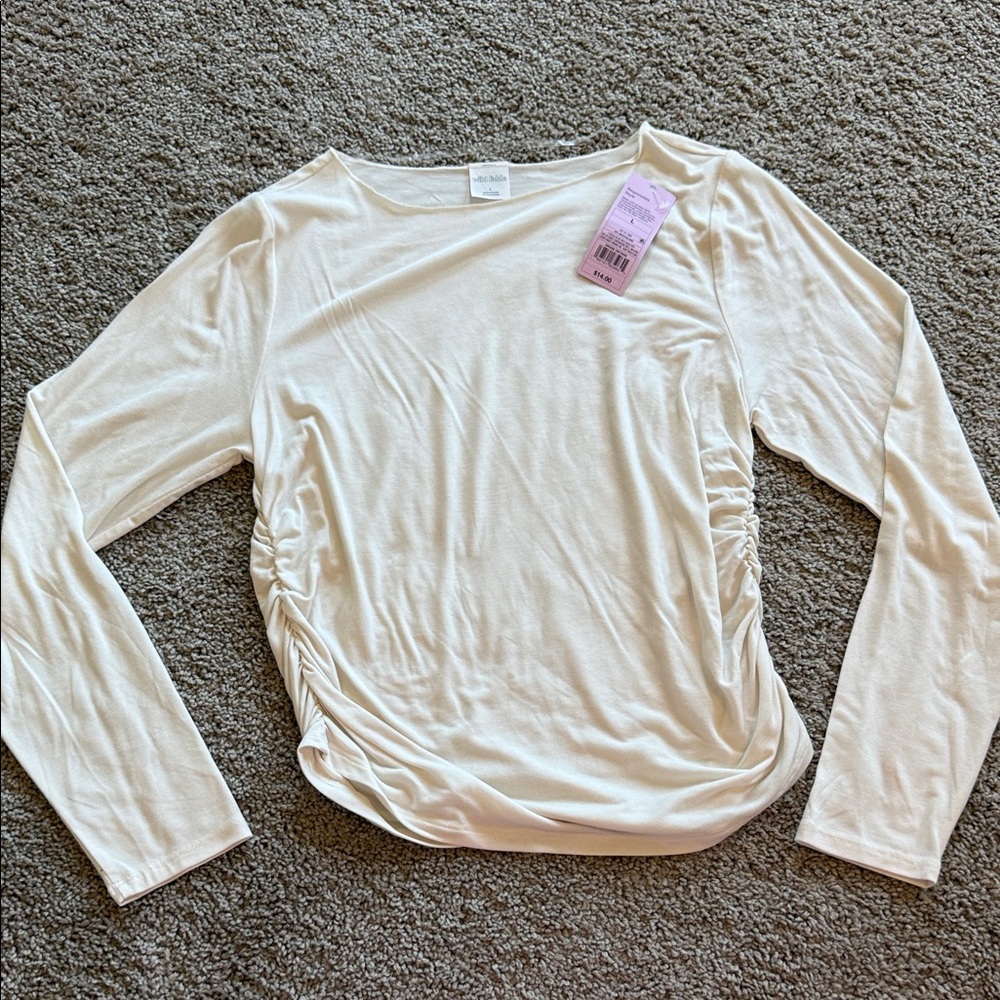 NWT Wild Fable Cream Long Sleeve Top